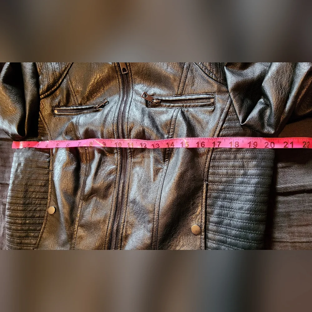 Faux Leather BLACK Moto Jacket - Picture 5 of 6